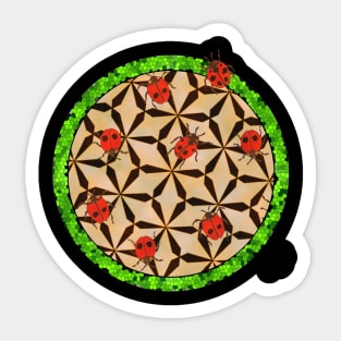 Lady Bug Pattern Sticker